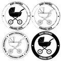 Baby friendly stamps black and white