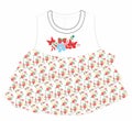 baby frocks flower with butterfly print