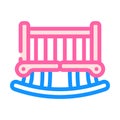 baby furniture color icon vector illustration Royalty Free Stock Photo