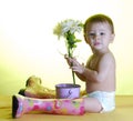 Baby gardener Royalty Free Stock Photo