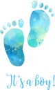 Baby gender reveal footprints