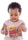 Baby with a gift box
