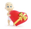 Baby gift heart Royalty Free Stock Photo