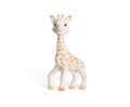 Baby Giraffe doll isolated on white background with shadow reflection