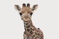 a baby giraffe isolated on white background Royalty Free Stock Photo