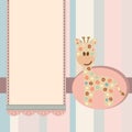 Baby giraffe label