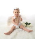 Baby girl angel Royalty Free Stock Photo