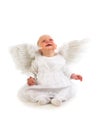 Baby girl angel Royalty Free Stock Photo