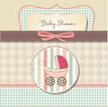 Baby girl announcement card Royalty Free Stock Photo