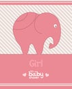 Baby girl arrival announcement card Royalty Free Stock Photo