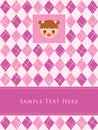 Baby girl arrival card