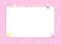 Baby girl arrival card / background Royalty Free Stock Photo