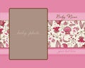 Baby Girl Arrival Card with Frame