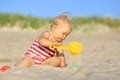 Baby girl on a beach Royalty Free Stock Photo