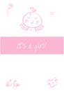 Baby girl - Birth Announcement Royalty Free Stock Photo