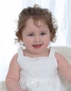 Baby Girl with Blue Eyes Royalty Free Stock Photo