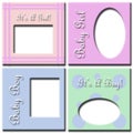 Baby girl and boy frames