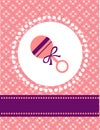 Baby girl card template