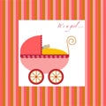 Baby Girl Carriage Royalty Free Stock Photo