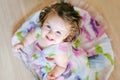 Baby-girl with chaplet Royalty Free Stock Photo