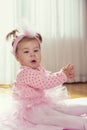 Baby girl clapping hands Royalty Free Stock Photo