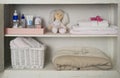 Baby Girl Closet with her stuff placed on shelves