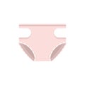 Baby girl diaper icon flat isolated vector