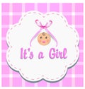 Baby girl gender reveal vector illustration