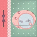 Baby girl greeting card.