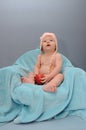 Baby girl hold the apple Royalty Free Stock Photo