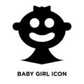 Baby Girl icon vector isolated on white background, logo concept Royalty Free Stock Photo