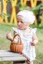 Baby girl indulges in the sweet, juicy cherries picked from the family's orchard. Royalty Free Stock Photo