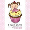 Baby Girl Inside A Cupcake