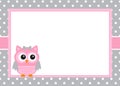 Baby Girl Invitation Card Royalty Free Stock Photo