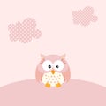 Baby girl owl background Royalty Free Stock Photo