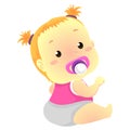 Baby Girl with Pacifier