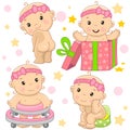 Baby girl 9 part. Royalty Free Stock Photo