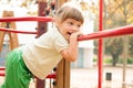 Baby girl at playground area