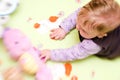 Baby girl playing Royalty Free Stock Photo