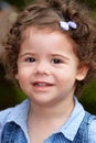 Baby girl portrait outdoor in spring