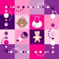 Baby Girl Quilt Royalty Free Stock Photo