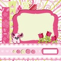 Baby girl Scrap background.