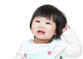 Baby girl shout Royalty Free Stock Photo