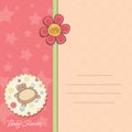 Baby girl shower card