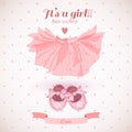 Baby girl shower card