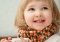 The baby girl is smiling Royalty Free Stock Photo