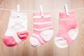 Baby girl socks Royalty Free Stock Photo