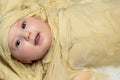 Baby girl taking a bath Royalty Free Stock Photo