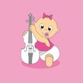 Baby girl. violin Royalty Free Stock Photo