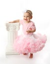 Baby girl wearing pettiskirt tutu Royalty Free Stock Photo